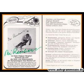 Autogramm Ski Alpin | Ossi REICHERT | 1950er Retro (Rennszene SW) Hotel OS-Gold 1956