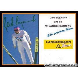 Autogramm Skispringen | Gerd SIEGMUND | 1995 (Flugszene Color) Langenbahn