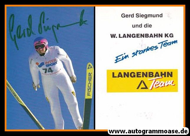 Autogramm Skispringen | Gerd SIEGMUND | 1995 (Flugszene Color) Langenbahn