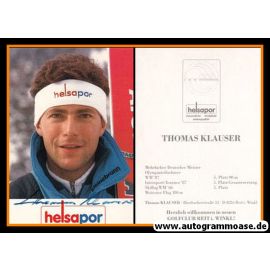 Autogramm Skispringen | Thomas KLAUSER | 1980er (Portrait Color) Helsaspor