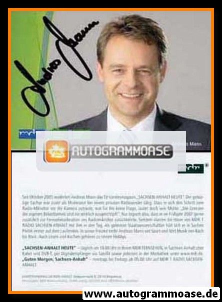 Autogramm Radio | MDR1 Sachsen-Anhalt | Andreas MANN | 2007 "S-A Heute / Guten Morgen" (Jehnichen)