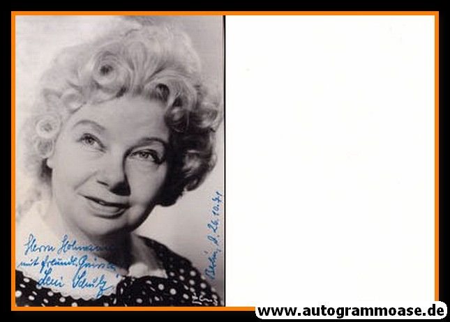 Autogramm Schauspieler | UNBEKANNT 20230002 Leni Schulz | 1970er (Portrait SW)