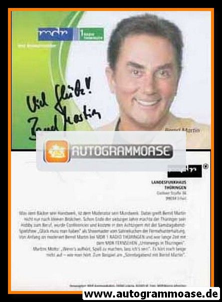 Autogramm Radio | MDR1 Thüringen | Bernd MARTIN | 2010er (Portrait Color)