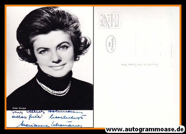 Autogramm Schauspieler | Marianne SCHÖNAUER | 1970er (Portrait SW Geiger)