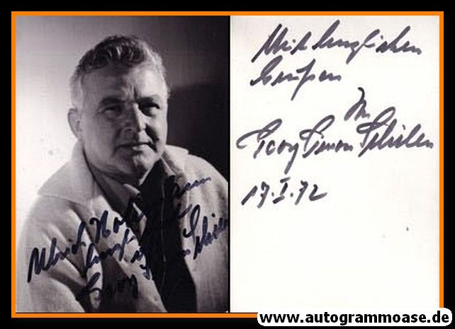 Autogramm Schauspieler | Georg Simon SCHILLER | 1970er (Portrait SW)