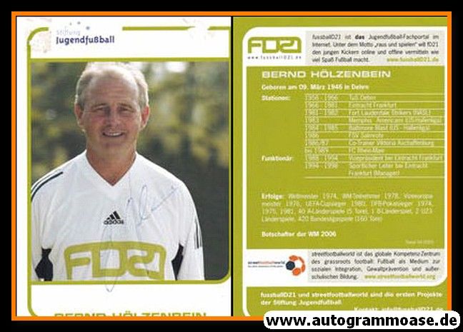 Autogramm Fussball | 2000er | Bernd HÖLZENBEIN (fussballD21) _