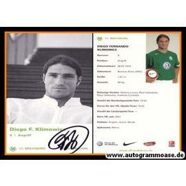 Autogramm Fussball | VfL Wolfsburg | 2004 | Diego KLIEMOWICZ
