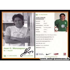 Autogramm Fussball | VfL Wolfsburg | 2004 | Juan MENSEGUEZ