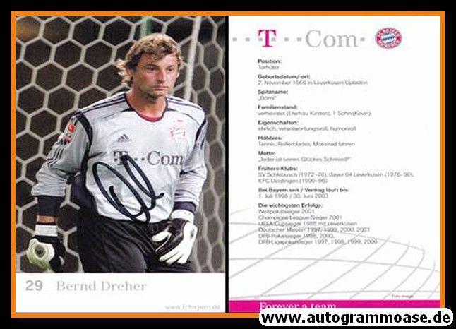 Autogramm Fussball | FC Bayern München | 2005 | Bernd DREHER
