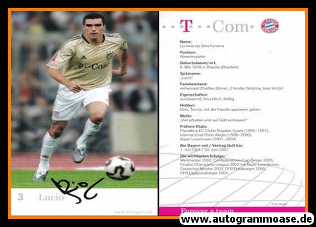 Autogramm Fussball | FC Bayern München | 2005 | LUCIO