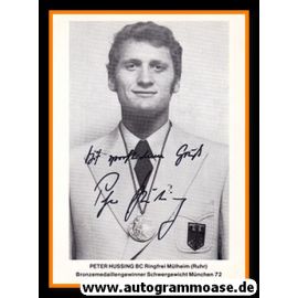 Autogramm Boxen | Peter HUSSING | 1972 (Portrait SW) OS-Bronze