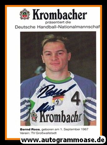 Autogramm Handball | DHB Deutschland | 1994 EM | Bernd ROOS
