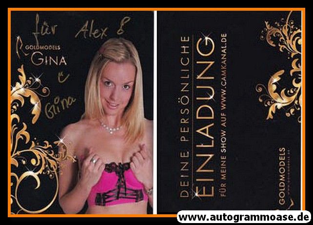 Autogramm Erotik | GINA | 2010er (Portrait Color) Goldmodels