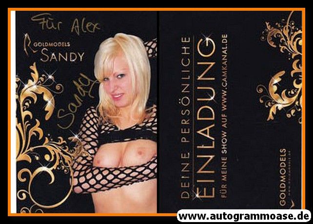 Autogramm Erotik | SANDY | 2010er (Portrait Color) Goldmodels