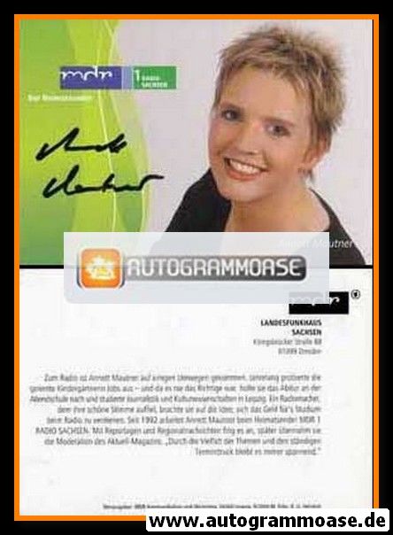 Autogramm Radio | MDR1 Sachsen | Annett MAUTNER | 2010er (Portrait Color)