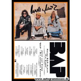 Autogramm Rock | BAP | 1993 "Pik Sibbe" Electrola + AG NIEDECKEN