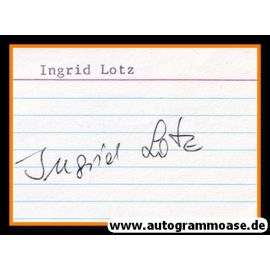 Autograph Diskuswurf | Ingrid LOTZ (OS-Silber 1964 DDR)