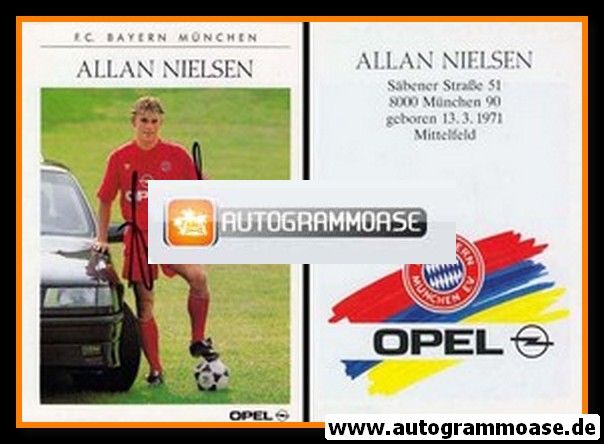 Autogramm Fussball | FC Bayern M&uuml;nchen | 1990 | Allan NIELSEN