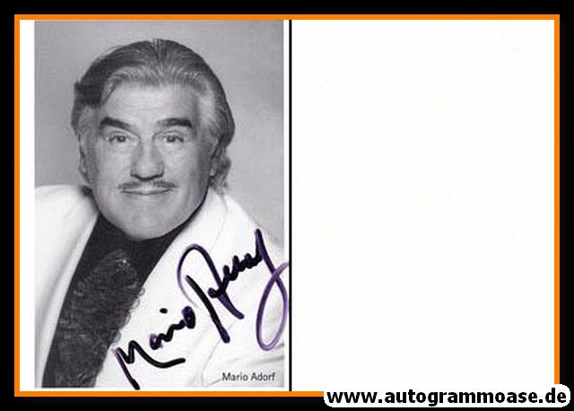Autogramm Schauspieler | Mario ADORF | 1990er (Portrait SW)