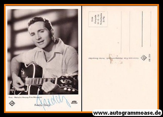 Autogramm Schlager | Freddy QUINN | 1950er (Portrait SW) UFA FK3750