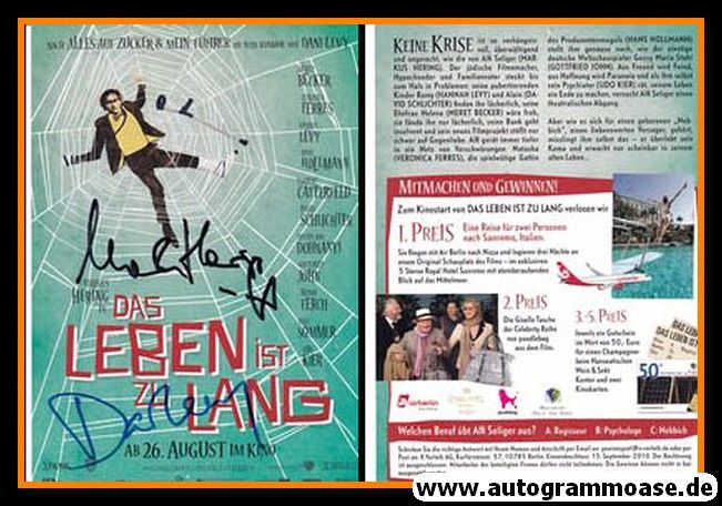 Autogramm Film | Dani LEVY (Regisseur) | 2010 "Das Leben Ist Zu Lang"