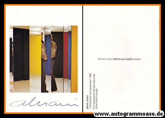 Autogramm Kunst (Italien) | Getulio ALVIANI | 1969 "Interrelazione Cromospeculare"