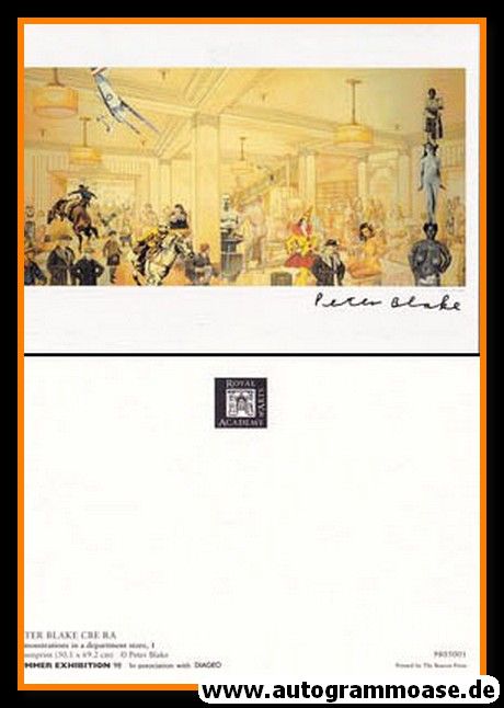 Autogramm Kunst (UK) | Peter BLAKE | 1998 "Demonstrations Department Store"