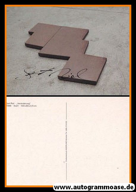 Autogramm Kunst | Gert RIEL | 1988 "Veränderung"