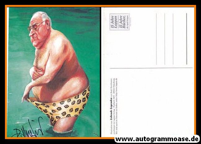 Autogramm Comic | Rudi HURZLMEIER | 1989 "Lebende Legenden" (Helmut Kohl)