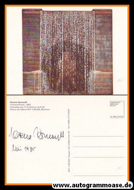 Autogramm Kunst | Verena VERNUNFT | 1982 "Fontana Rinata"