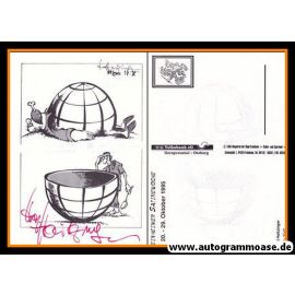 Autogramm Kunst | Horst HAITZINGER | 1995 (Karikatur Nord-Süd)