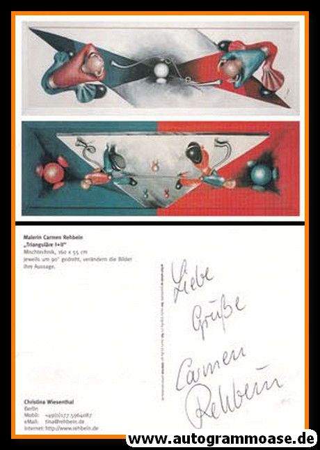 Autogramm Kunst | Carmen REHBEIN | 2000er "Trianguläre"