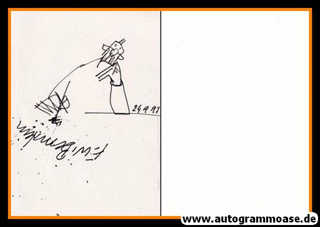 Autogramm Kunst | F. W. BERNSTEIN | 1997 (Originalzeichnung SW)