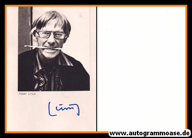 Autogramm Kunst | Hans LINUS | 1990er (Portrait SW)
