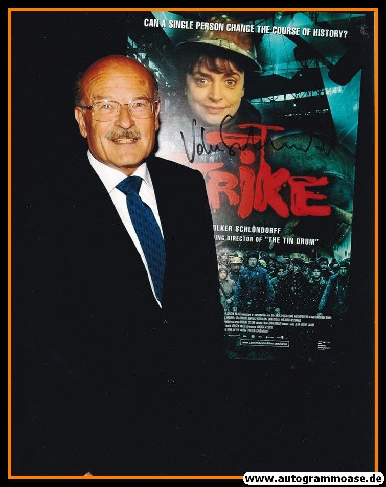 Autogramm Regisseur | Volker SCHLÖNDORFF | 2007 Foto "Strayk - Heldin Von Danzig" XL