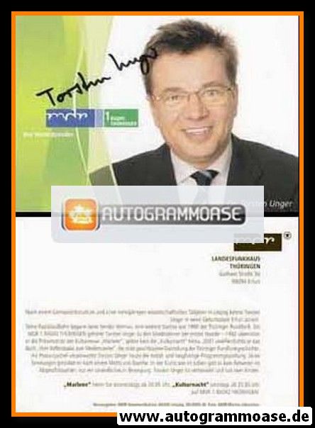 Autogramm Radio | MDR1 Thüringen | Dr. Torsten UNGER | 2010er (Portrait Color)