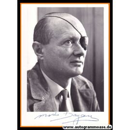 Autogramm Politik | Israel | Mosche DAJAN | Minister | 1970er Foto Druck (Portrait SW)