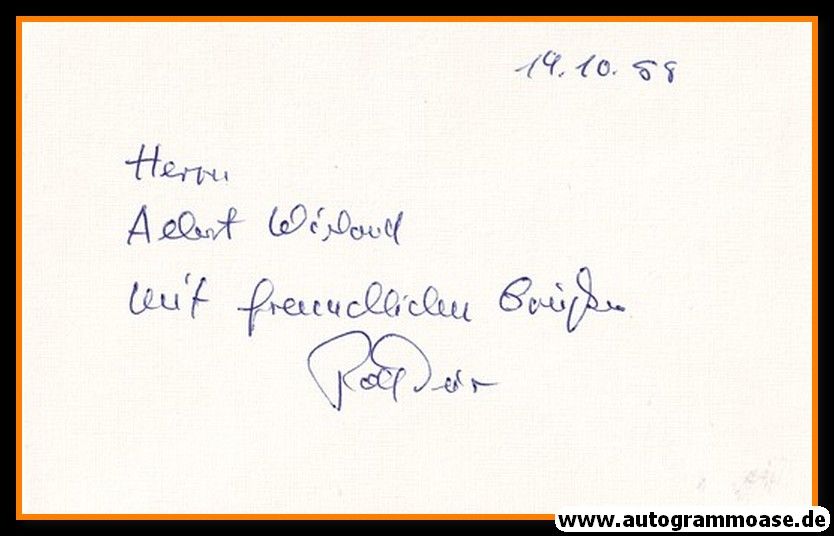 Autograph Literatur | Rolf DÜRR