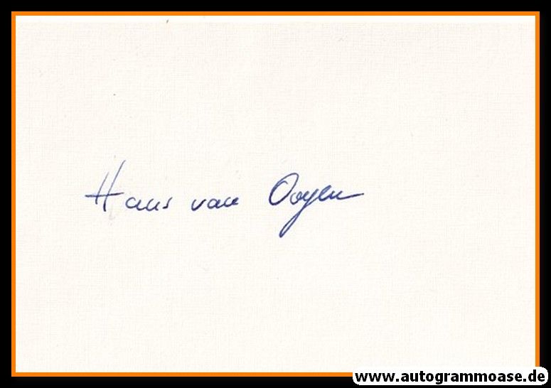 Autograph Literatur | Hans VAN OOYEN