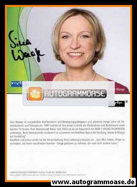 Autogramm Radio | MDR1 Thüringen | Sina WAAGE | 2010er (Portrait Color)