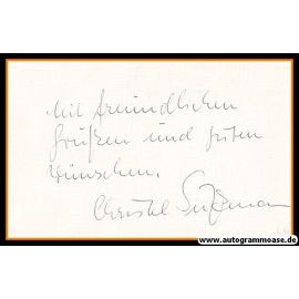 Autograph Kunst / Literatur | Christel SÜSSMANN