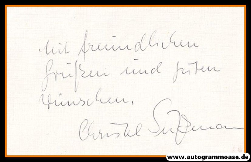 Autograph Kunst / Literatur | Christel SÜSSMANN