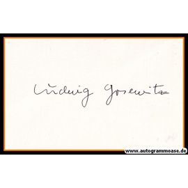 Autograph Kunst | Ludwig GOSEWITZ
