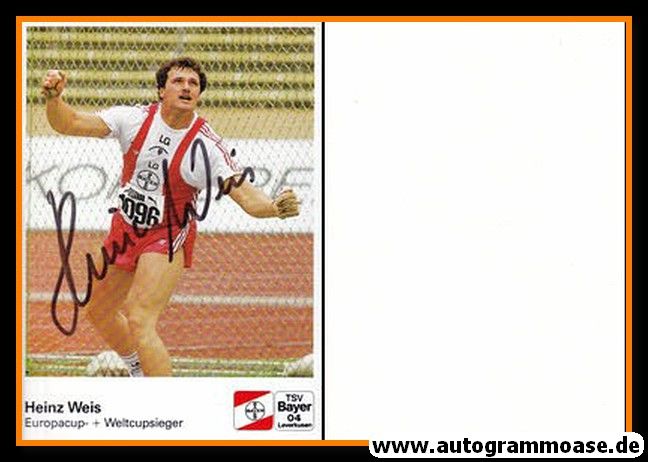 Autogramm Hammerwurf | Heinz WEIS | 1990er (Wettkampf Color) Bayer Leverkusen