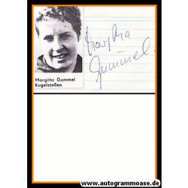 Autograph Kugelstossen | Margitta GUMMEL (OS-Gold 1968)