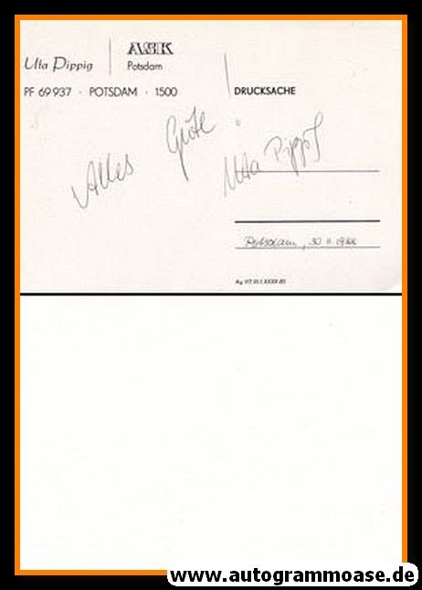 Autograph Langstrecke | Uta PIPPIG (DDR 1980er)