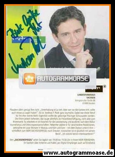 Autogramm TV | MDR | Andreas F. ROOK | 2006 "Sachsenspiegel" (Portrait Color Heinrich)
