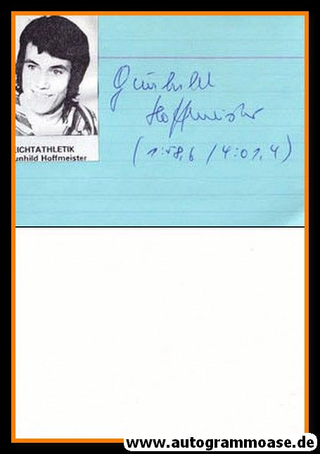 Autograph Mittelstrecke | Gunhild HOFFMEISTER (OS-Silber 1972)
