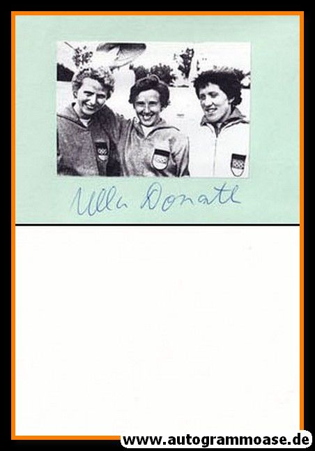 Autograph Mittelstrecke | Ulla DONATH (OS-Bronze 1960 DDR)