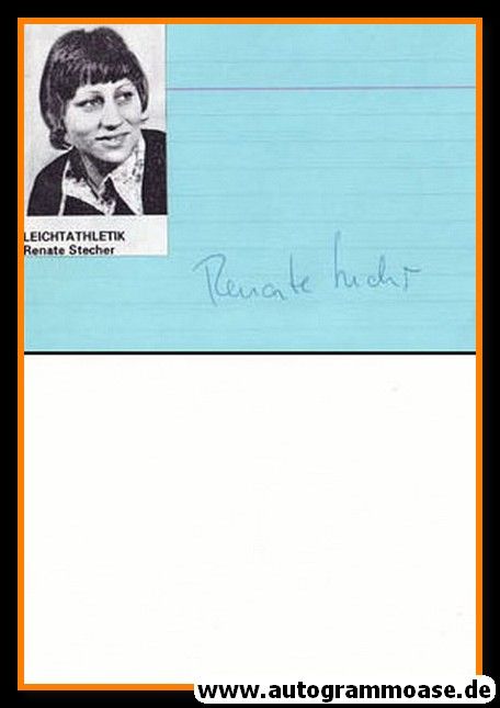 Autograph Sprint | Renate STECHER (OS-Gold 1972 DDR)